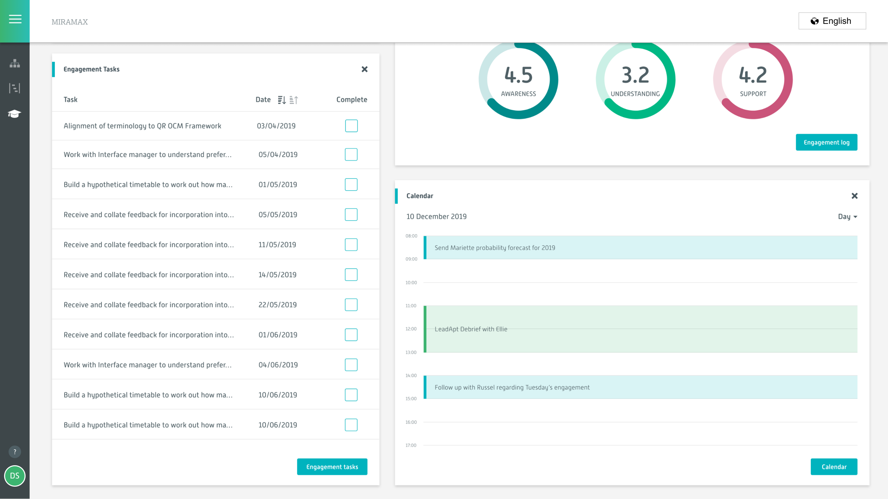 View tasks & calendar